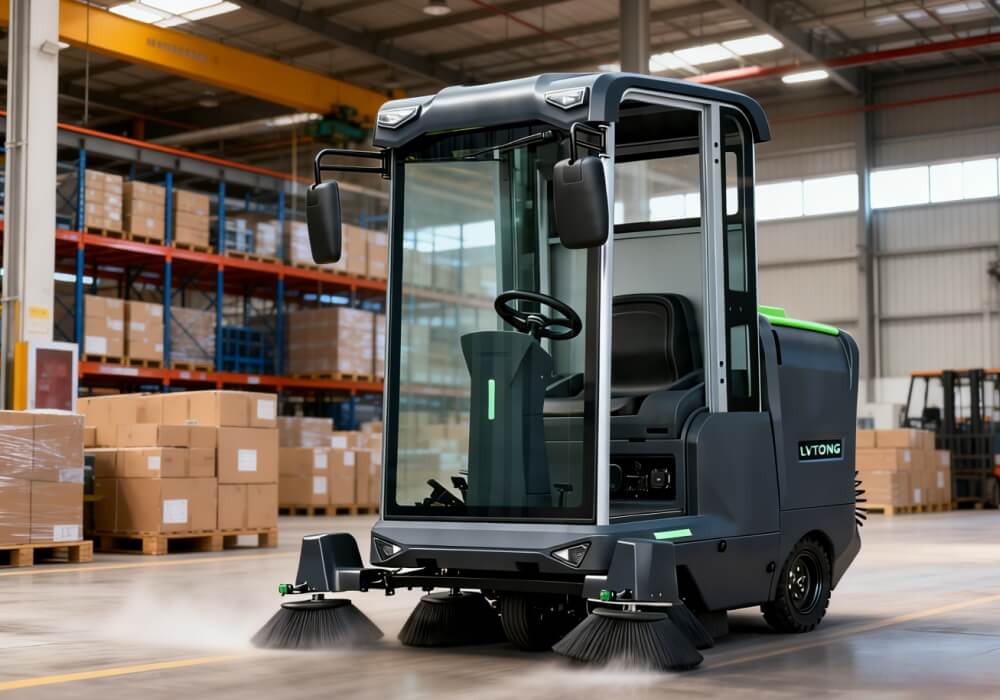 Ride-On Industrial Sweeper available for rental in Saudi Arabia