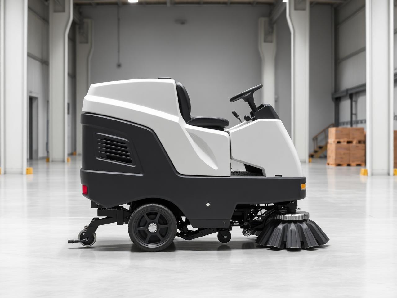 Ride-On Industrial Sweeper